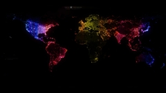 Lights spectrum world map