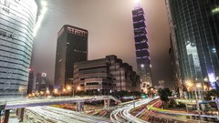 Lights Taiwan cities cityscapes taipei 101