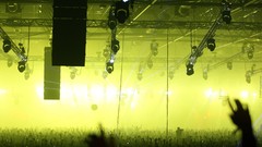 Lights yellow energy crowd