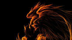 Line art black background