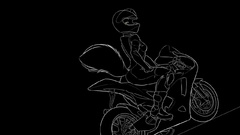 Lines motorbikes furry animals