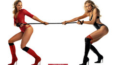 Lingerie blondes woman cleavage