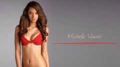 Lingerie brunettes models red lingerie red bra Michelle Vawer