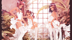 Lingerie brunettes thigh highs