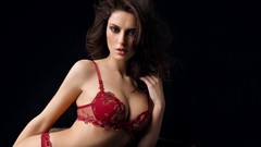 Lingerie brunettes woman Catrinel