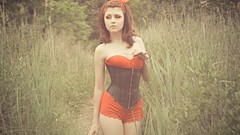 Lingerie brunettes woman corset