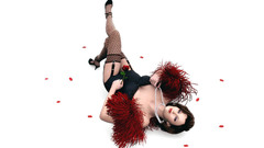 Lingerie stockings corset lying