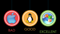 Linux tux PC pendulum