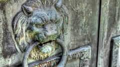 Lions gates HDR Photography knocker art deco