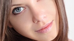 Lips blondes smiling long hair blue eyes Anita C