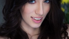 Lips faces blue eyes models black hair Zsanett Tormay