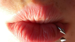 Lips piercing pierced lips