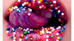 Lips tongue sprinkles