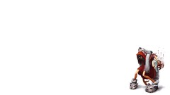 Little Red Riding Hood blood white background Wolves baskets 