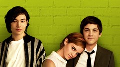Logan lerman emma watson Leaning brick wall ezra miller movie 