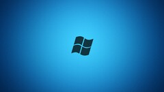 logo microsoft blue background Minimalism Windows technology