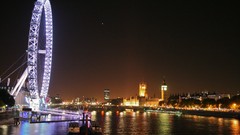 London Big Ben River Thames ferris wheels parliament houses