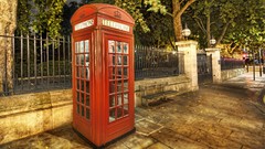 London lonely phone booth HDR Photography English Telephone 