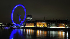 London night-lights neon blue