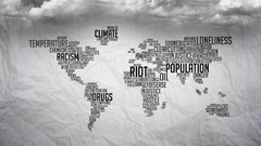 Loneliness clouds text death Typography Maps Revenge Earth 