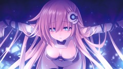 Long hair anime girls blue eyes bondage tsunako purple hair 