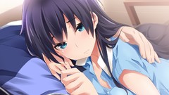 Long hair anime girls blue eyes purple hair visual novels brava 