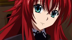 Long hair anime girls blue eyes redheads gremory rias 