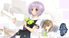 Long hair anime girls brown eyes school uniforms short hair 