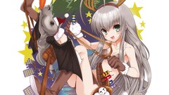 Long hair anime girls gray hair nyaruko Haiyore! Nyaruko-san