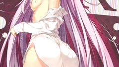 Long hair anime girls heterochromia k project no bra sideboobs 