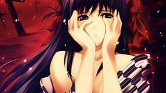 Long hair anime girls innocent grey purple hair kouzuki kazuna 