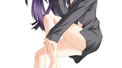 Long hair anime girls kao no nai tsuki carnelian kuraki suzuna 