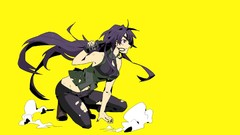 Long hair anime girls mirai nikki purple hair purple eyes 