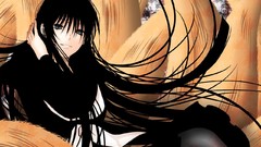 Long hair anime girls pantyhose seifuku pixiv black hair black 