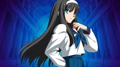 Long hair anime girls school uniforms melty blood seifuku tohno 