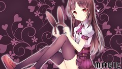 Long hair anime girls seifuku animal ears idolmaster amo