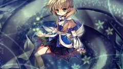 Long hair anime girls touhou purple eyes capura lin video games 