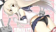 Long hair brown eyes seifuku underwear panties kantai 