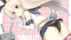 Long hair brown eyes seifuku underwear panties kantai 