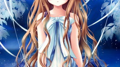 Long hair brown ribbon loli scan