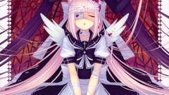 Long hair eyepatch nekomimi