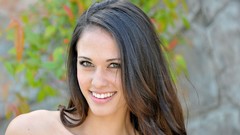 Long hair freckles hazel