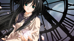 Long hair green eyes