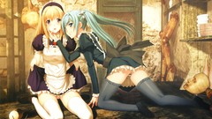 Long hair maidens green