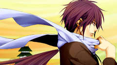 Long hair purple hair