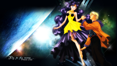 Long hair purple hair