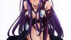 Long hair purple hair