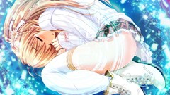 Long hair thigh highs