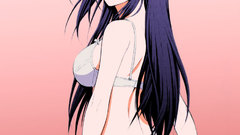 Long hair undressing red