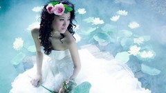 Lotus flower woman Flowers